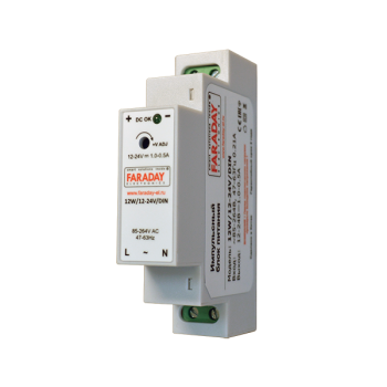 Блок питания с креплением на DIN рейку 12W/12-24V - ML13968